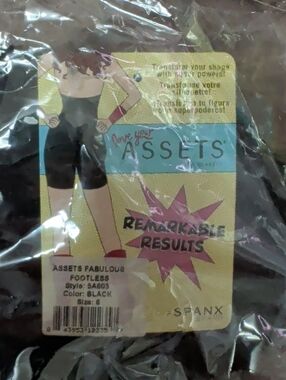 New SPANX 2x-3x Love Your Assets Footless Tights Shapewear - Black 6/F